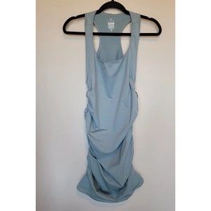 Blanqui Everyday Womens Maternity Racerback Tank Dress Stretch Sky Blue M/L NWT